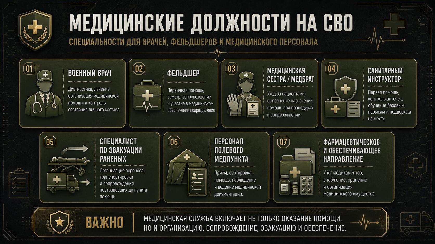 Медицинские должности на СВО