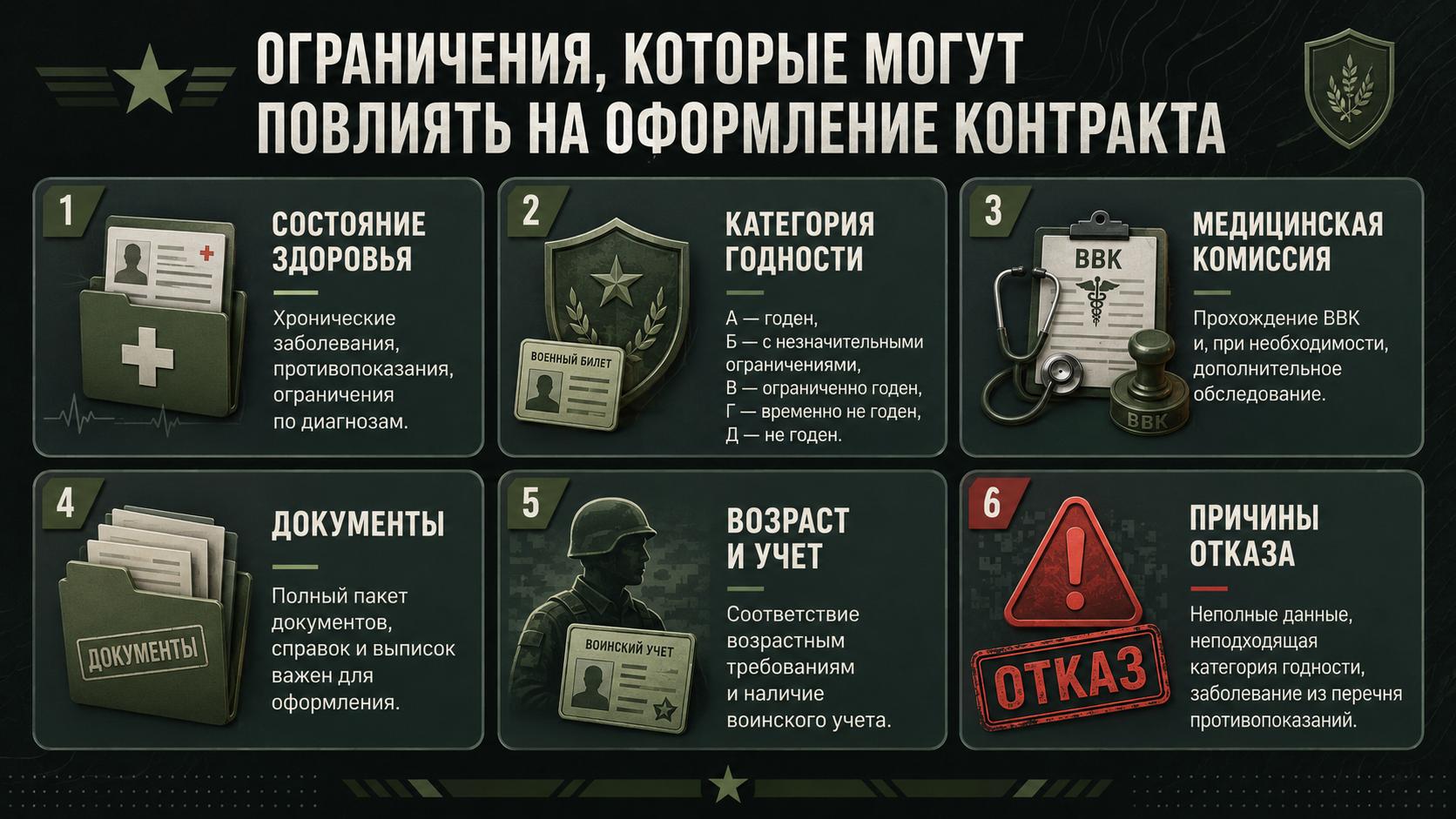 Ограничения при оформлении контракта